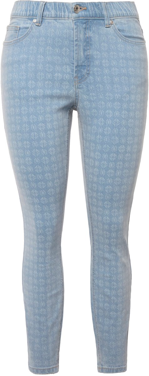 Studio Untold - Dames - Skinny jeans 5-pocket all-over print - Licht blauw denim - Maat 44