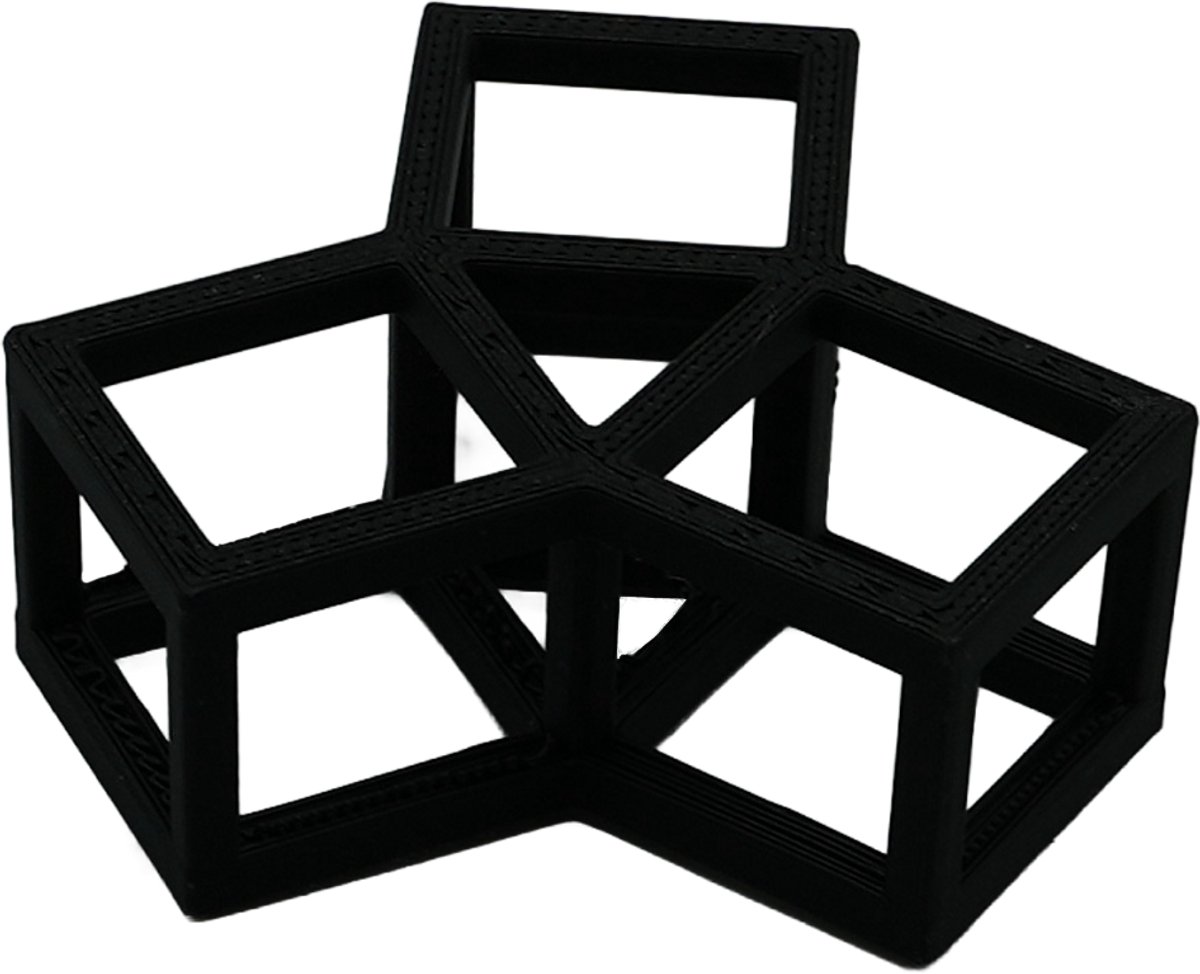 Kuva Garnalen Hotel S – 3D Geprinte Schuilplaats voor Garnalen – 6x6x2cm Zwart