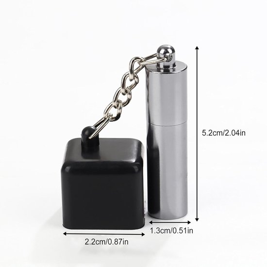 Biljart Krijthouder - Keu Tip Tool - Keu Onderhoud - 2-in-1 Ontwerp - 15 x 10 x 5 cm - Grijs — afbeelding 5