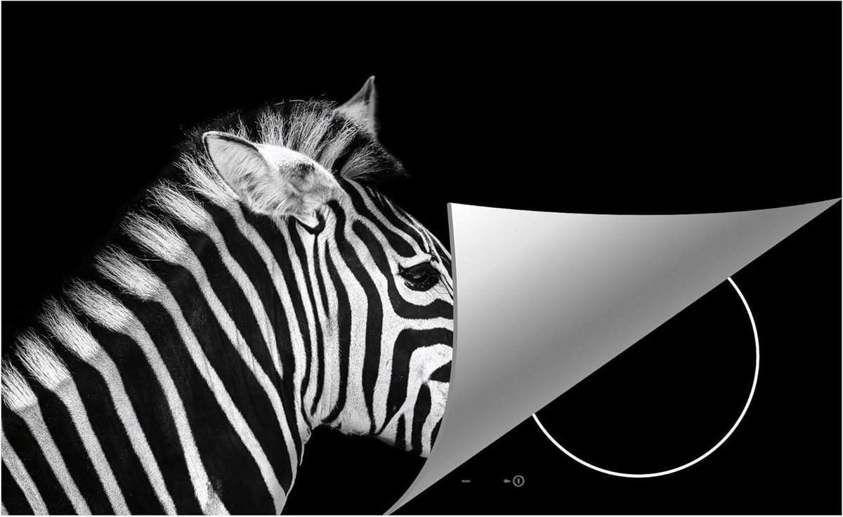 Inductie beschermer - Kookplaat mat - Extra werkruimte - Uniek ontwerp - 80x52 cm - Zebra