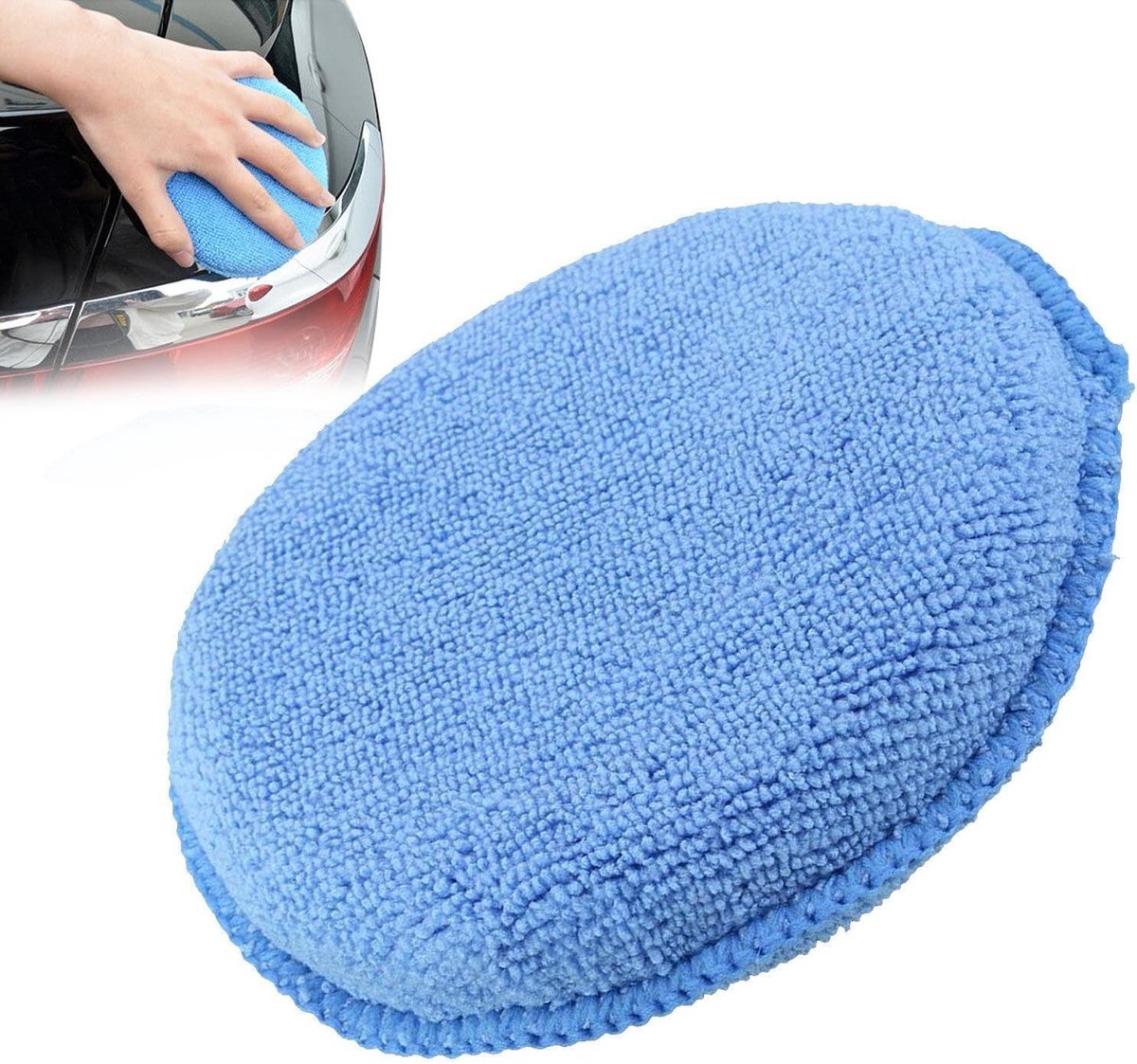 Autospons - Detailing spons - Auto poetsen - Ergonomisch ontwerp - 18 cm - Blauw