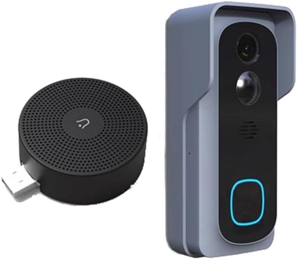 Slimme Deurbel - Videodeurbel Camera - Veilig Huis - HD Beeld - 1080p Resolutie - Zwart