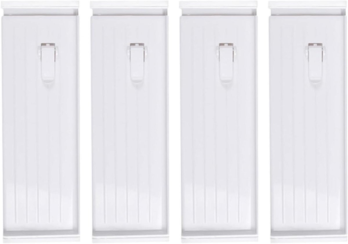 Lade Verdelers - Kast Organizers - Kleding Sorteren - Intrekbaar Ontwerp - 27-47 cm - Wit