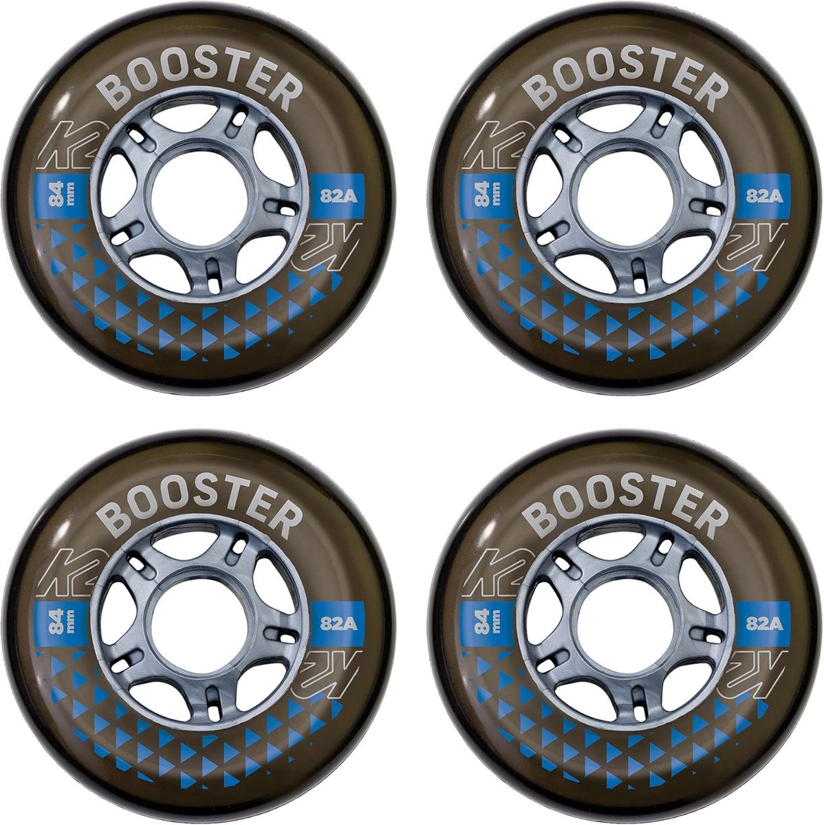 Skeelerwielen - Inline skate wielen - Sportief rijden - Standaard maat - 84mm 82A - Zwart