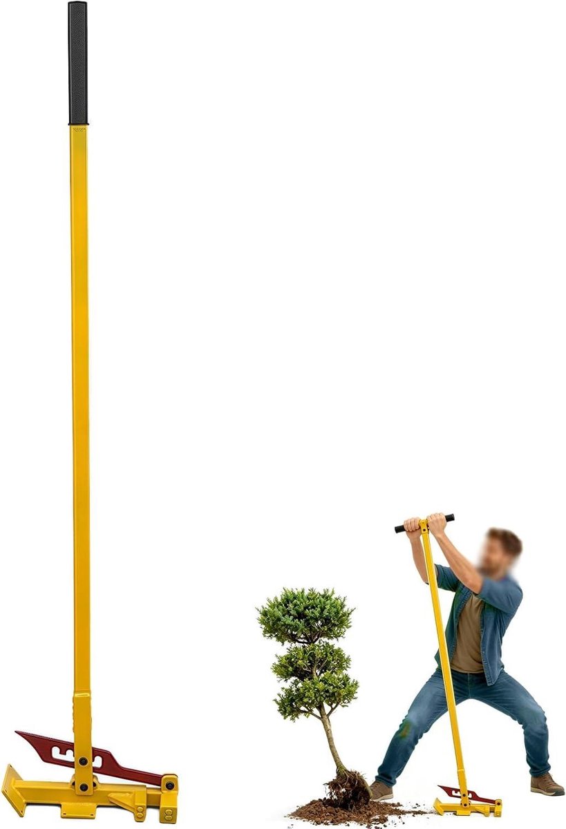 Handmatige paaltrekker - Worteltrekker paal - Palen verwijderen - Hefboomwerking ontwerp - 134 cm lengte - Zwart
