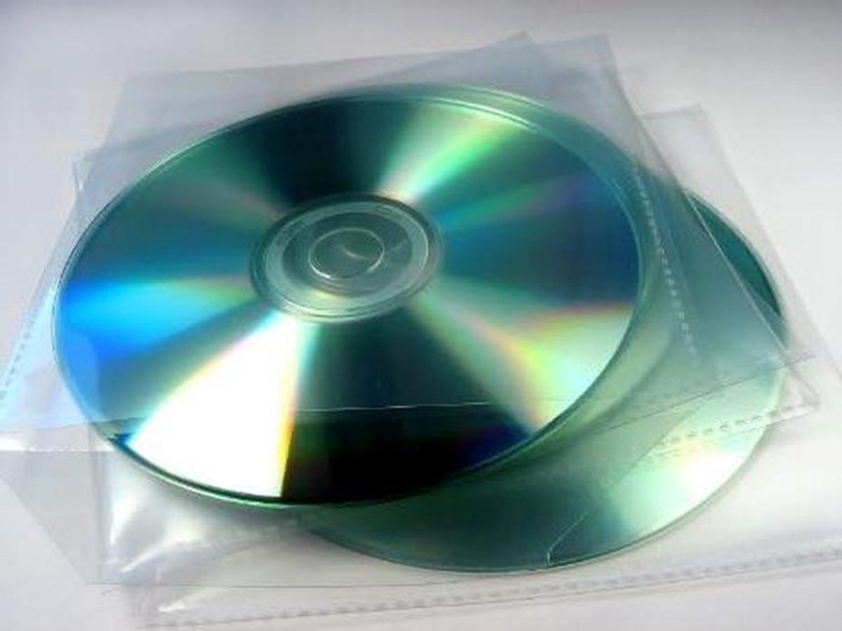 CD Hoezen - Dvd Bescherming - Media Opslag - Met Klep - 100 Stuks - Transparant