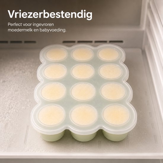 Bangosa Babyvoeding bewaarbakjes set - Baby bakjes - Moedermelk Bewaren - Diepvriesbakjes - Vriezer bakjes - BPA Vrij Siliconen - Babyvoedingsaccessoires - 2 stuks van Bangosa — afbeelding 4