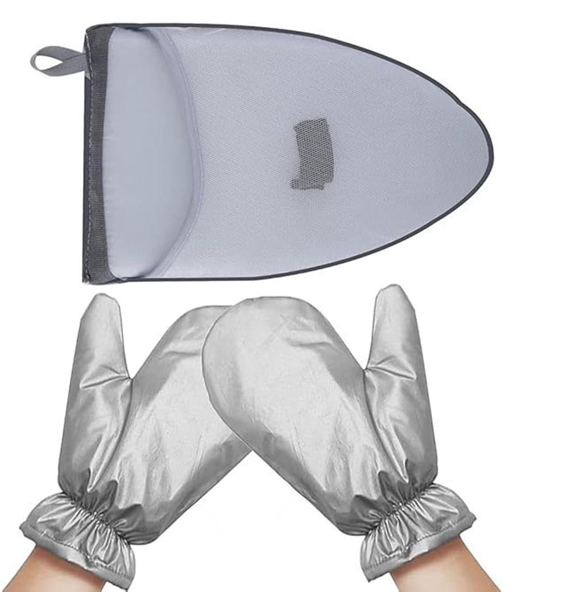 Stoom Handschoenen - Stoombescherming - Kleding Strijken - Hittebestendig Materiaal - 29 x 23 cm - Grijs