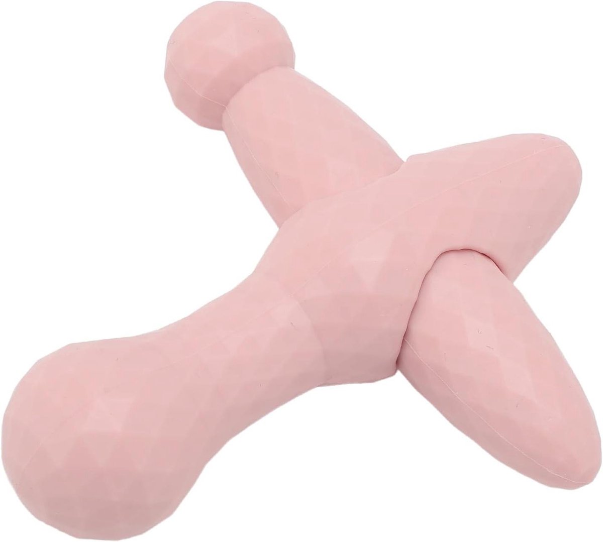Handmassageapparaat - Spierontspanner - Myofasciale ontspanning - Dubbele kop ontwerp - 12 x 12 x 3 cm - Zwart
