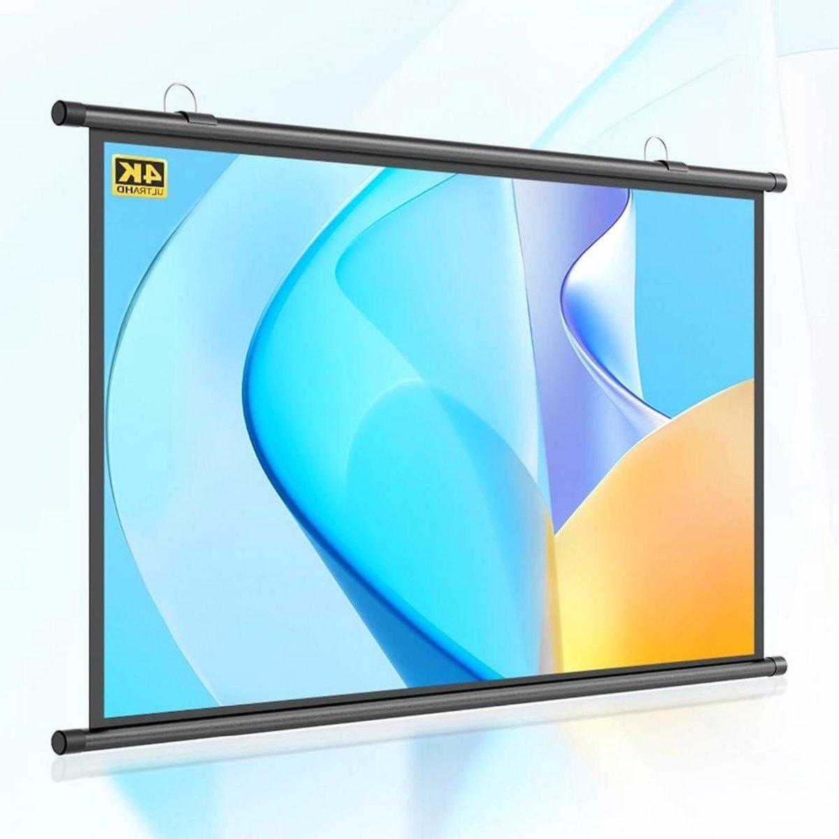 Projectiescherm Handmatig - Filmscherm Beamer - Thuisbioscoop Creëren - Kreukvrij Glasvezel - Tot 72 Inch - Zwart