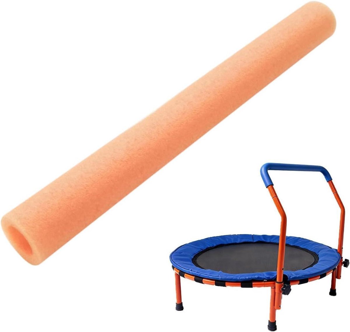 Trampolinepaal Hoezen - Paalbeschermers Schuim - Veiliger Spelen - Energie Absorberend - 254 cm Diameter - Oranje