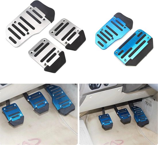 Auto Pedaal Covers - Voetpedaal Set - Verbeterde Grip - Antislip Ontwerp - 3 Stuks - Blauw — afbeelding 3