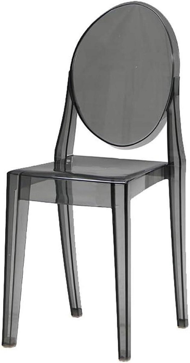 Eettafelstoel - Kunststof Kruk - Modern Interieur - Stapelbaar Ontwerp - One Size - Transp