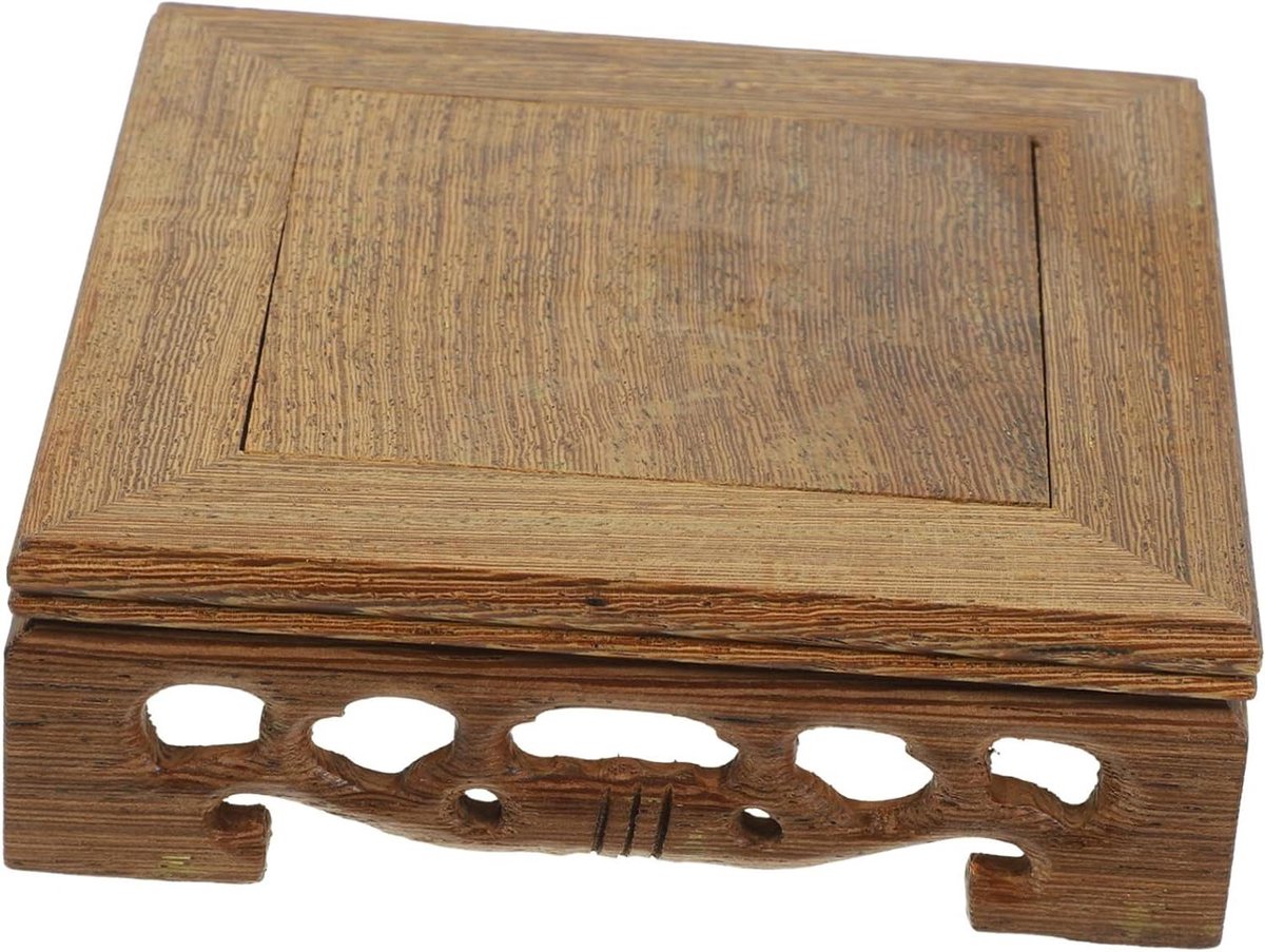 Houten Basis - Display Stand - Objecten Presenteren - Massief Hout - 12 cm - Houtkleur