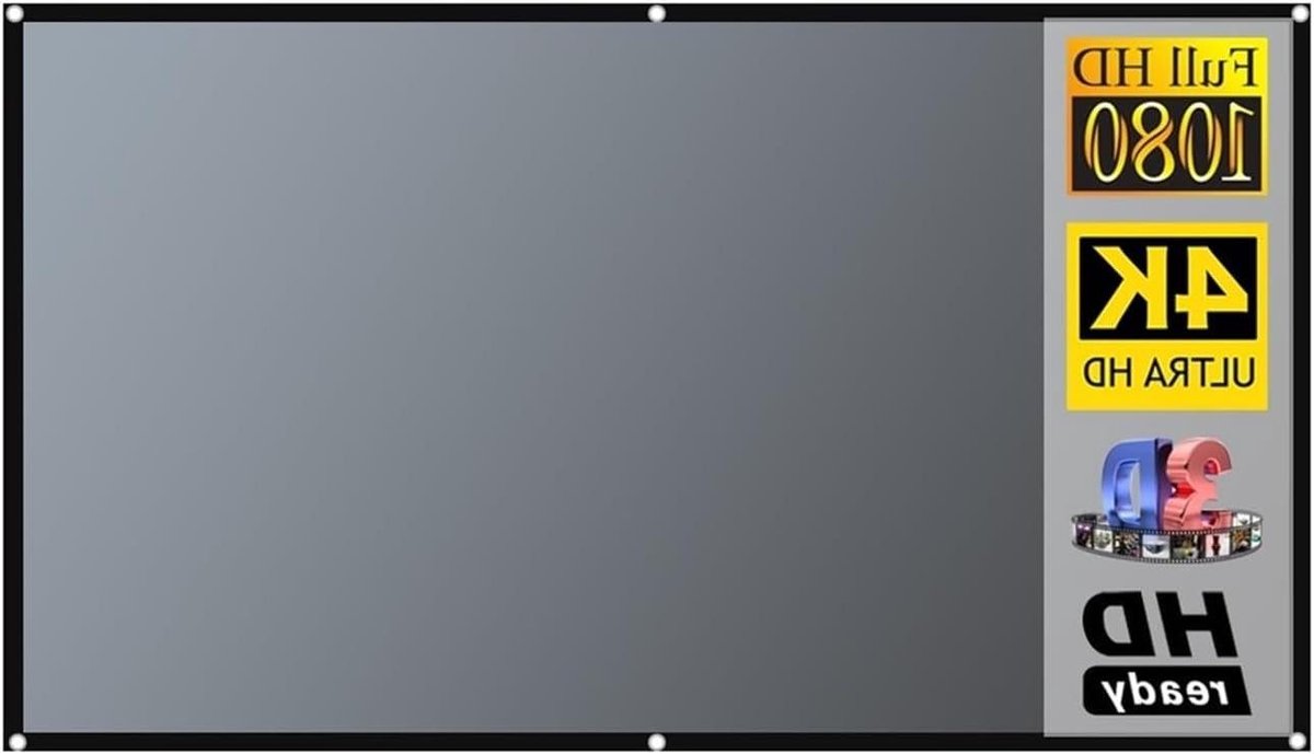 Projectorscherm - Beeldscherm - Thuisbioscoop - Anti-licht gordijn - 130 inch - Grijs