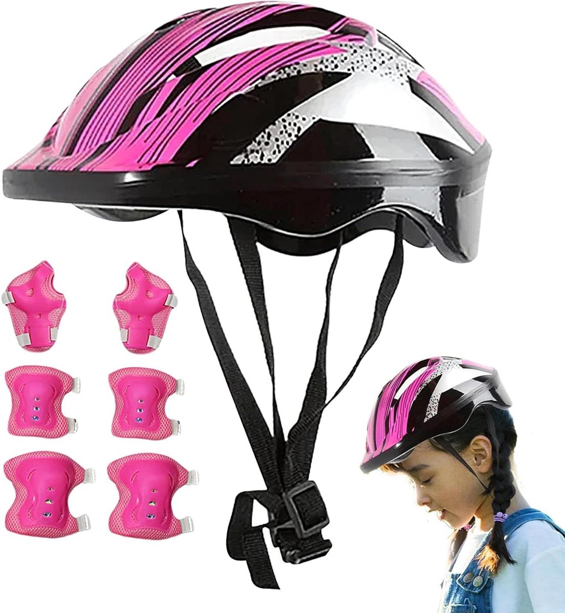 Kinderen Beschermset - Skate Set - Veilig Sporten - Schokbestendig - 3-10 Jaar - Roze