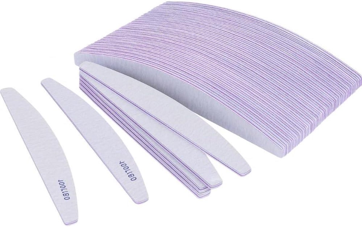 Nagelvijlen - Nagelvijltjes - Nagels Vormen - Dubbele Korrel - 50 stuks - Grijs