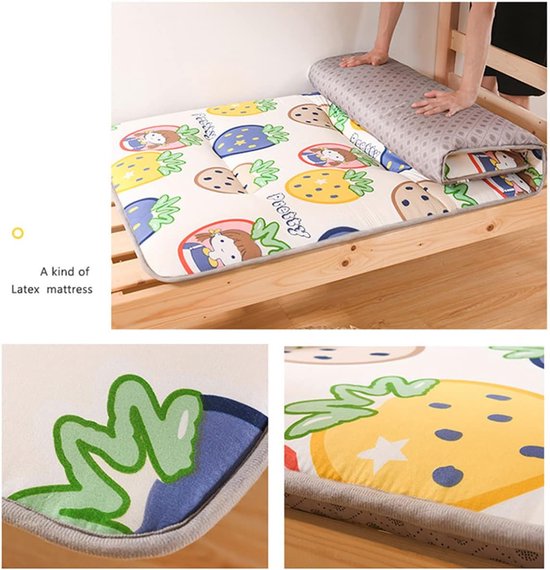 Japanse Futon Matras - Vloermatras Opvouwbaar - Comfortabel Slapen - Huidvriendelijke Stof - 150 x 200 cm - Donker — afbeelding 3