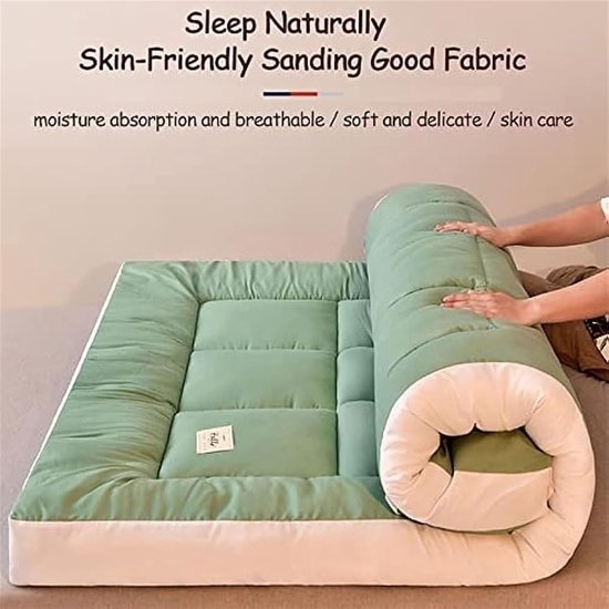 Matras Eenpersoons - Japanse Tatami Vloermatras - Comfortabel Slapen - Ergonomisch Ontwerp - 200x220 cm - Camel — afbeelding 2
