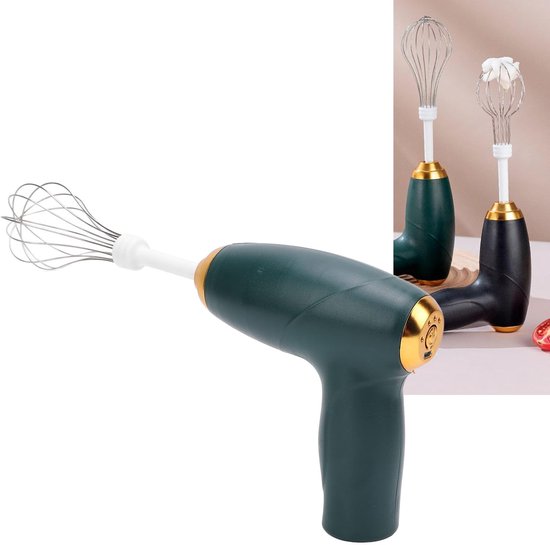 Draadloze Handmixer - Elektrische Garde Eierklopper - Bakken en Koken - USB Oplaadbaar - 2 Roerkoppen - Groen — afbeelding 3