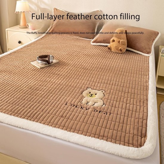 Verdikt Matras - Vloermat Slaapmat - Comfortabel Slapen - Dubbele Antislip - 180x200 cm - Blauw — afbeelding 2