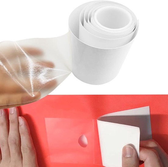 Reparatieset Zwembad - Luchtbed Patch - Lekkages Dichten - Scheurvast TPU Materiaal - 1 m x 7 cm - Transparant — afbeelding 5