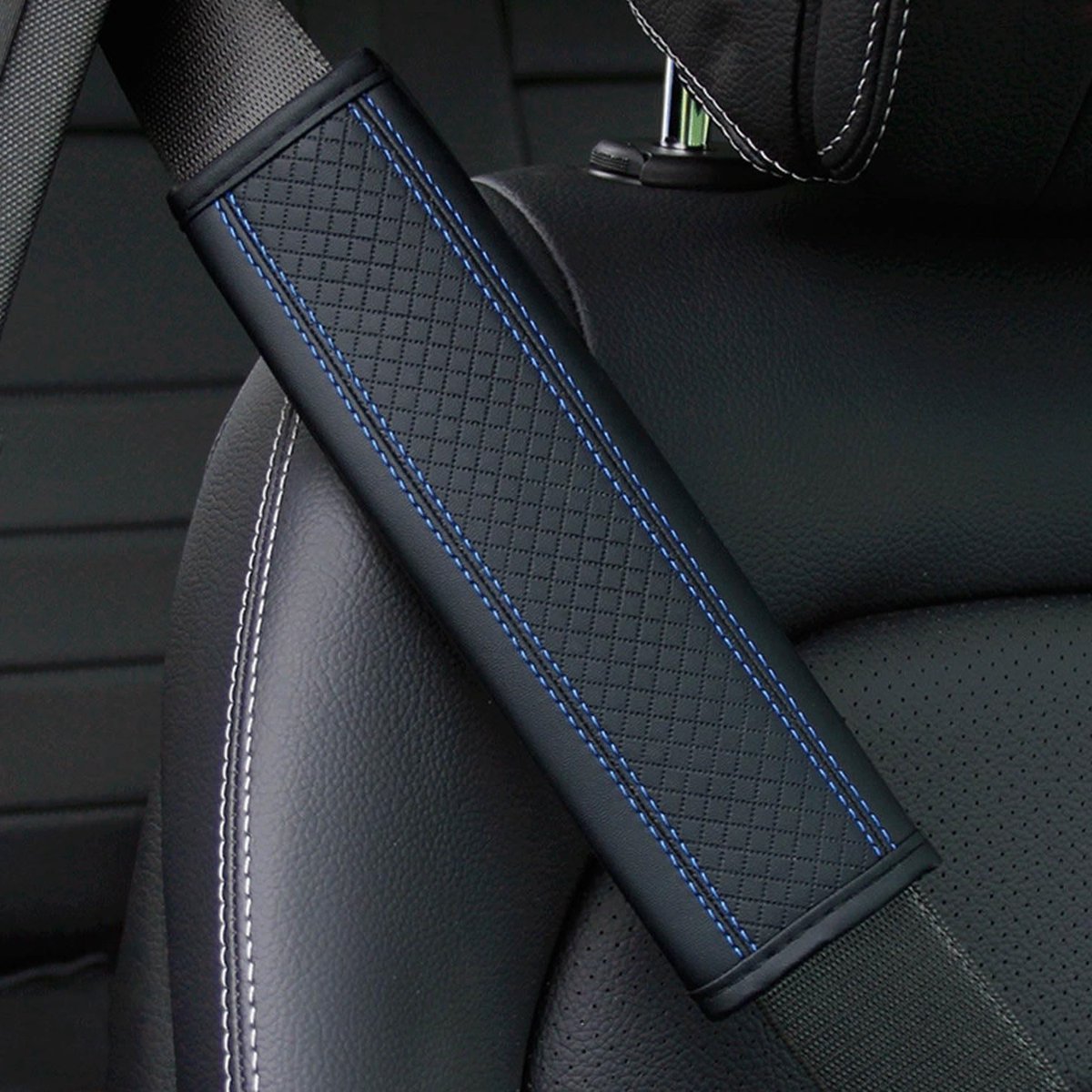 Comfortabele schouderpad voor autogordel van leer - Bescherming voor gordel, ideaal voor auto en tas