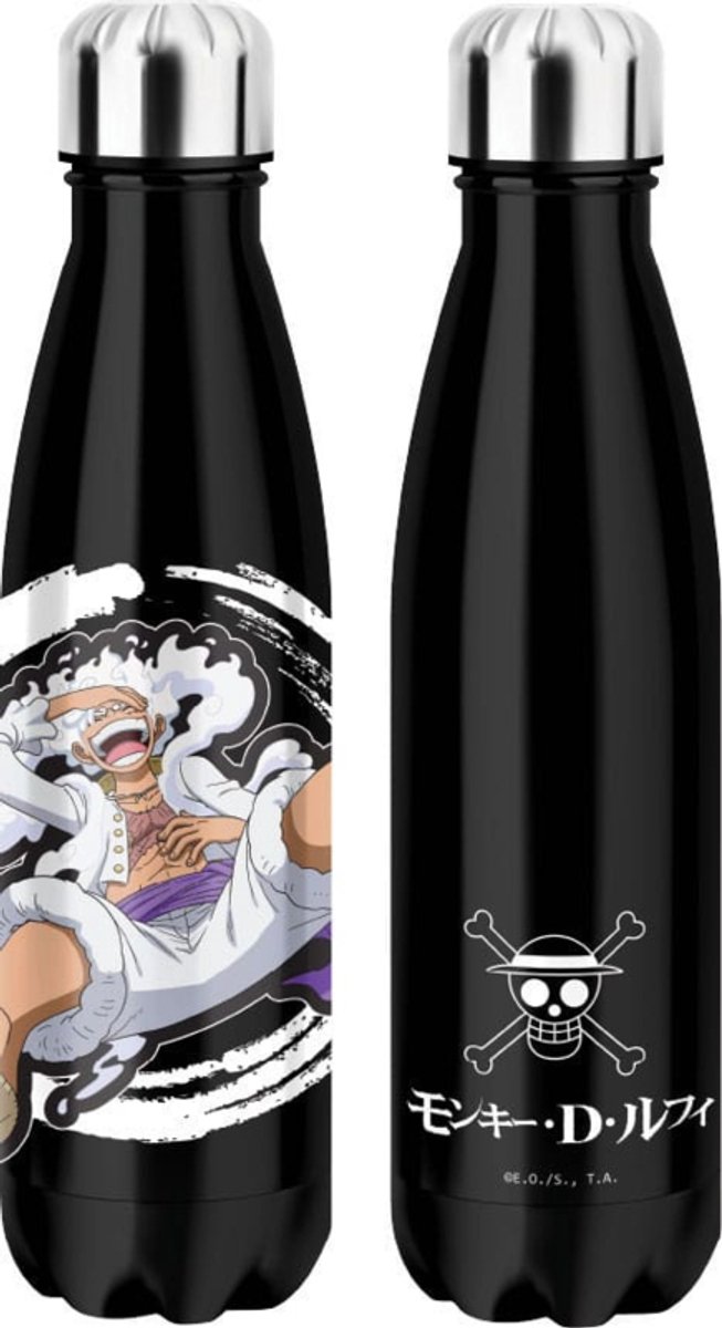 Halantex One Piece Thermo Water Bottle Luffy Gear 5 Black Kitchen- and Tableware