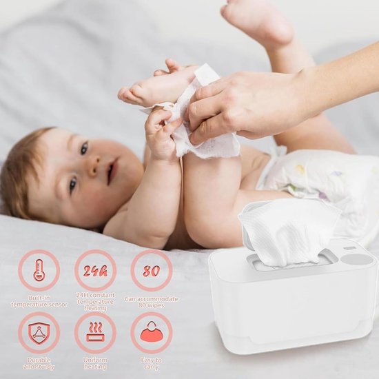 Warme Luierdoek Dispenser - Verwarmde Doekjes Houder - Baby Verzorging Thuis - Bovenste Laag Verwarmd — afbeelding 5