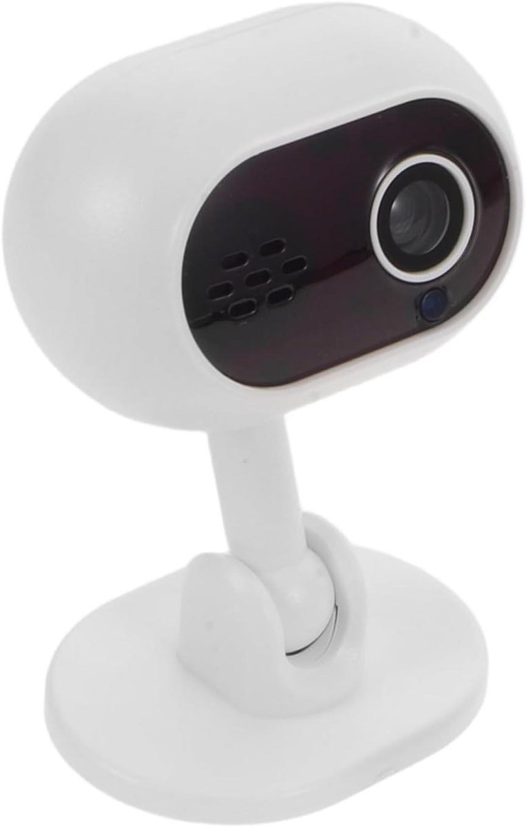 Draadloze Binnencamera - Bewakingscamera Huis - Huisbewaking - 360 Graden Dekking - 8 cm Hoog - Wit