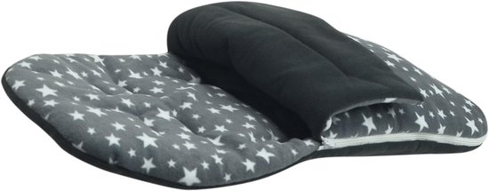 Fleece Voetenzak - Babyzak Stoelvoering - Kinderwagen Warm Houden - Uitritsbaar tot Stoelvoering - 46 x 40 cm - Grijs — afbeelding 5