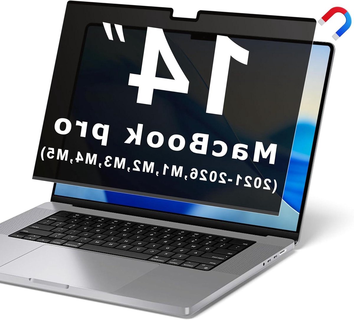 Magnetisch Privacyscherm - Laptop Privacyfilter - Scherm Beveiligen - Magnetische Bevestiging - 142 inch - Zwart