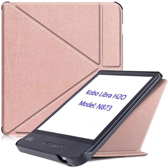 Kobo Libra H2O Hoes - E-reader Cover - Bescherming E-reader - Automatische Slaap/Waakfunctie - Model N873 - Grijs van Kobo — afbeelding 3