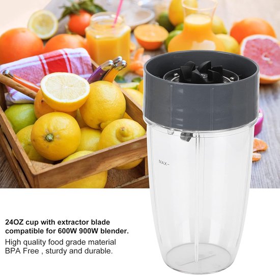 Vervangende Blender Beker - Reserveonderdeel Smoothiebeker - Sap Maken - Voedselveilig ABS Plastic - 24 oz - Transparant — afbeelding 5