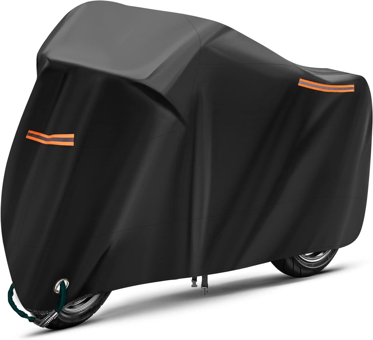 Motorhoes Waterdicht XL 210T Oxford Anti Uv Stof Regen Scheurvast - Met Gat Voor Anti-diefstal Apparaat - Winddichte Gesp Design - 230x95x125cm Motorhoes