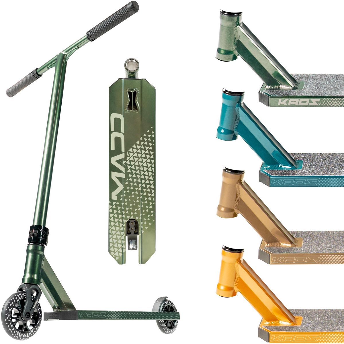 Stuntstep - Madd Gear Viral Kaos Forest Green - Stuurhoogte 86 cm - Vanaf 10 jaar - 110mm wielen