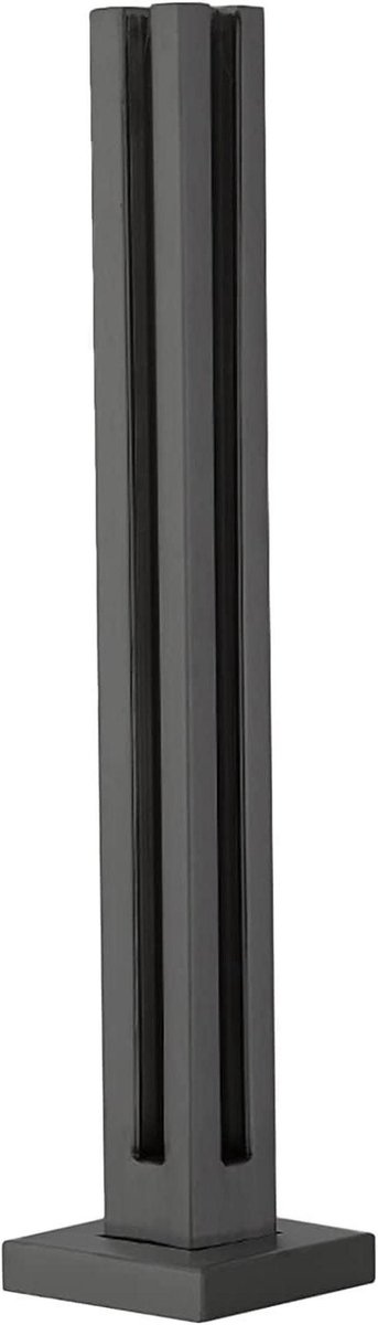 Glazen Reling Paal - Balustrade Kolom Hekwerk - Terras Afscheiding - Roestvrij Staal 304 - 135cm - Zwart