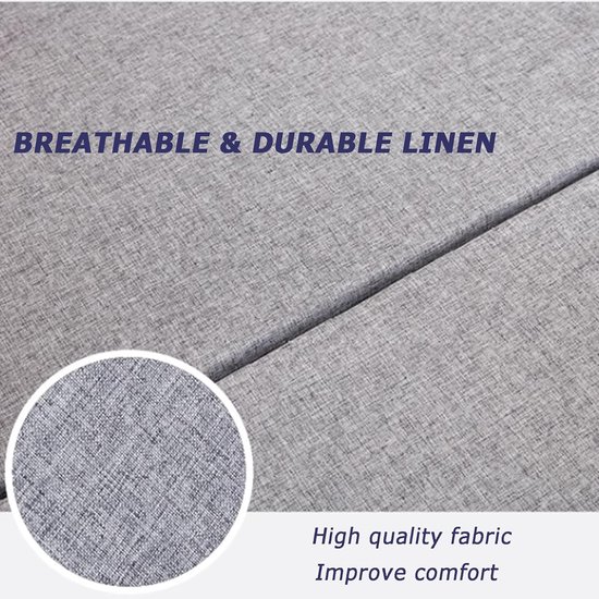 Opvouwbare Matras - Gastematras Logeermatras - Comfortabel Slapen - Wasbare Hoes - 190x120x10 cm - Grijs — afbeelding 3