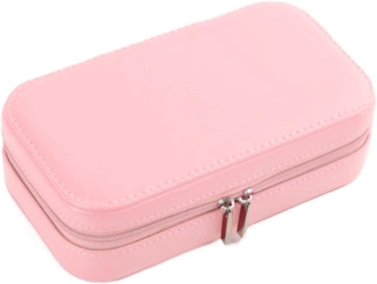 Sieradendoos Sieradendozen Draagbare sieradenopbergtas Reizen Eenvoudig Europees sieradendoosje Kan worden gegeven als cadeau Sieradenorganisator Sieradendoos /184(Pink)