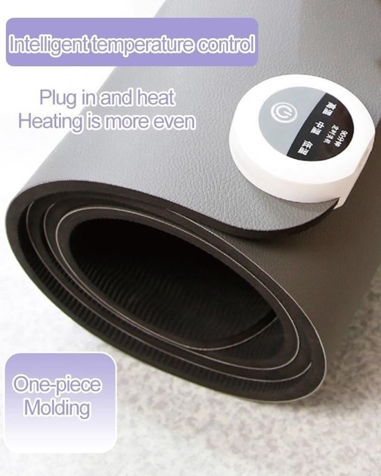 Verwarmde Yogamat - Oefenmat Fitness - Comfortabel Trainen - Instelbare Temperatuur - 183x68 cm - Paars — afbeelding 4