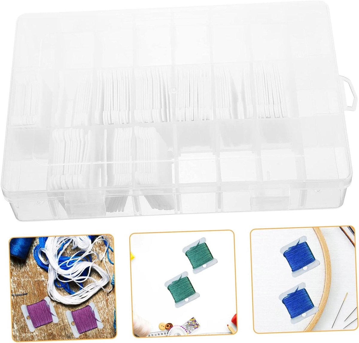 Naai-borduurklossen - Draad organizers - Garen opwinden - 120 stuks - 19 cm - Transparant