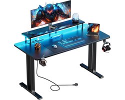 Game Bureau met Led - Computertafel - Gaming Desk - Computersetup