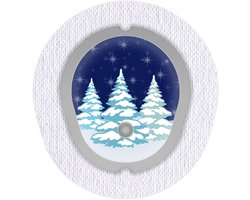 Sticker voor Dexcom G7 Sensor 2x Winterlandschap myDili Diabetes