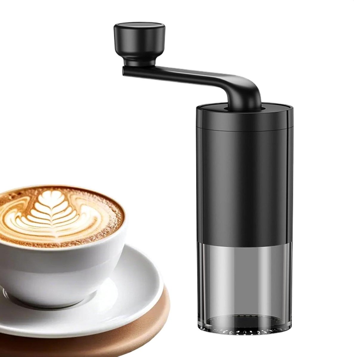 Handkoffiemolen - Handmatige molen - Verse koffie zetten - Keramische braam - 36g capaciteit - Zwart