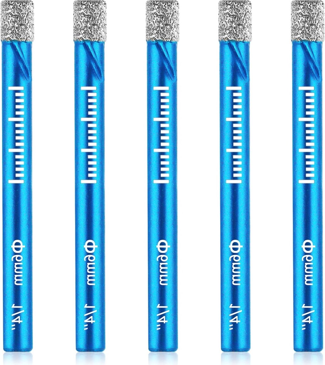 Set van 5 Diamant Boorbits voor Tegels en Keramiek - 6 mm Hex Shank voor Graniet, Glas en Porselein