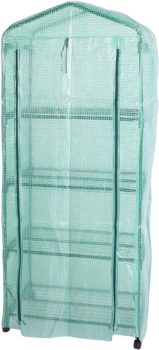 Kleine Plantenkas - Mini Broeikas - Planten Kweken - Vorstbestendig - 70 x 49 x 158 cm - Groen