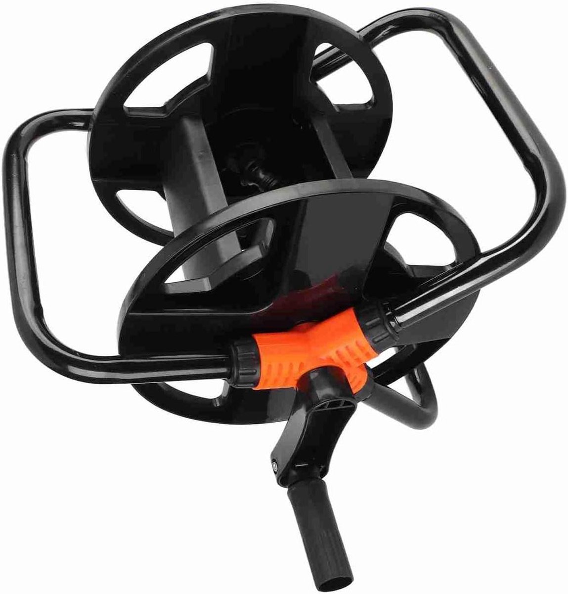 Slanghaspel met Enkele Arm - Pijpopbergrek Wikkelhaspel - Tuin Watersproeien - Stevig ABS Ontwerp - 30 Meter Slang - Grijs
