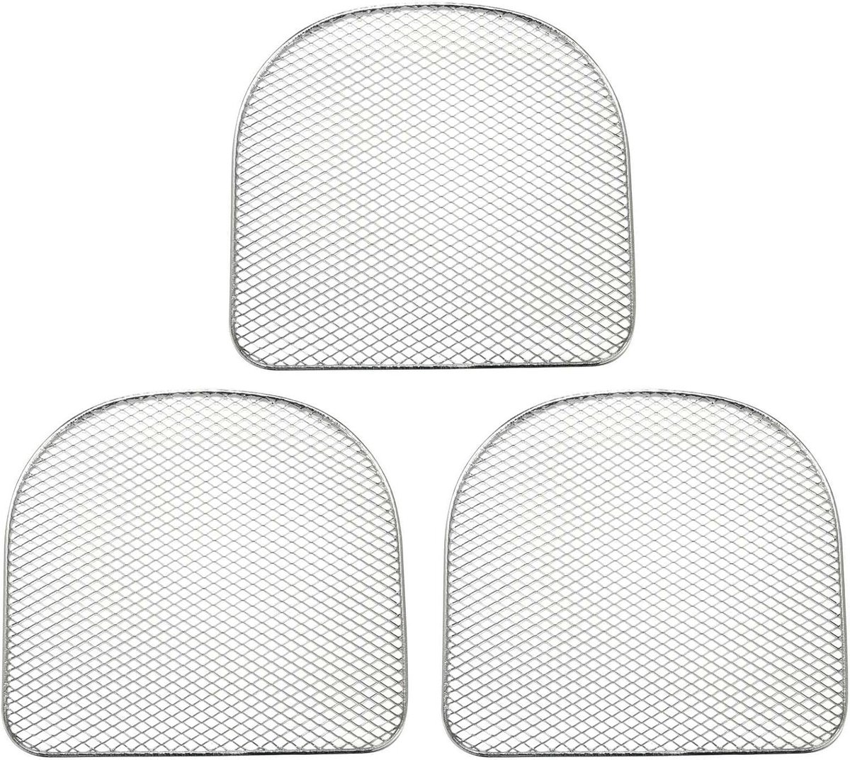 Droogrek Airfryer Oven - Airfryer Accessoires - Voedsel Drogen - 3 Delig Rooster - 24 x 25 cm - Zilver