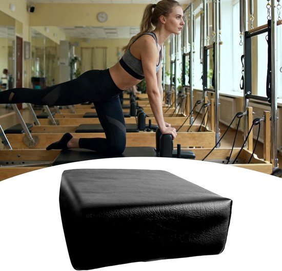 Yogakussen - Pilates oefenkussen - Meditatie en training - Antislip en stabiel - 25 x 165 x 7 cm - Zwart — afbeelding 4