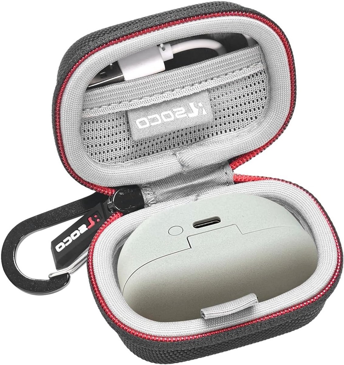 Duurzame Case Cover voor Sony WF-1000XM5 Oordopjes - Bescherming, Stijl en Functionaliteit in Zwart